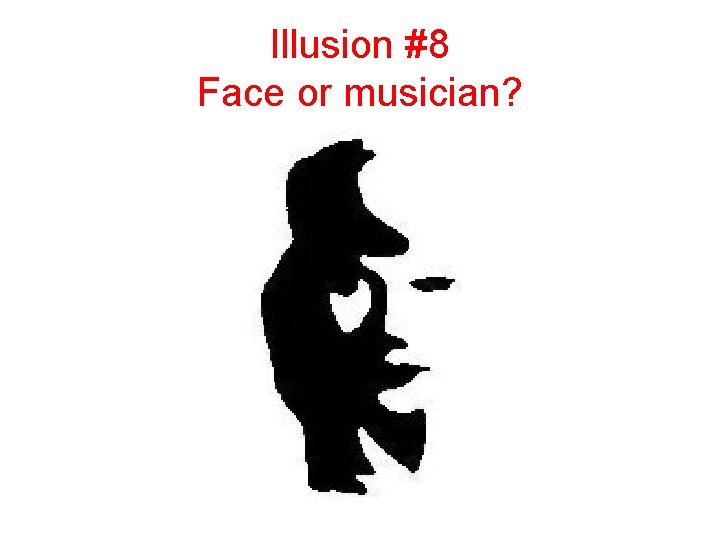 Illusion #8 Face or musician? 