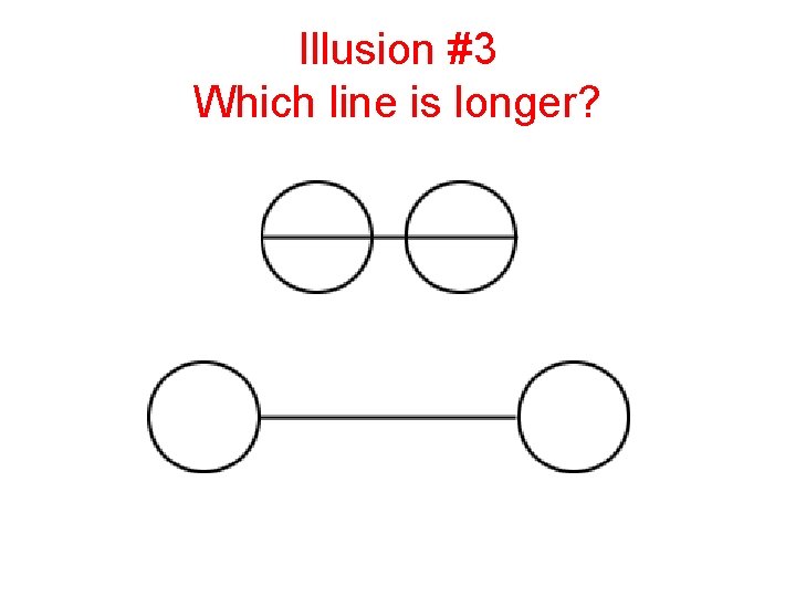 Illusion #3 Which line is longer? 