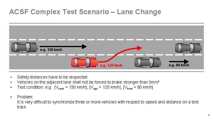 ACSF Complex Test Scenario – Lane Change › e. g. 130 km/h e. g.