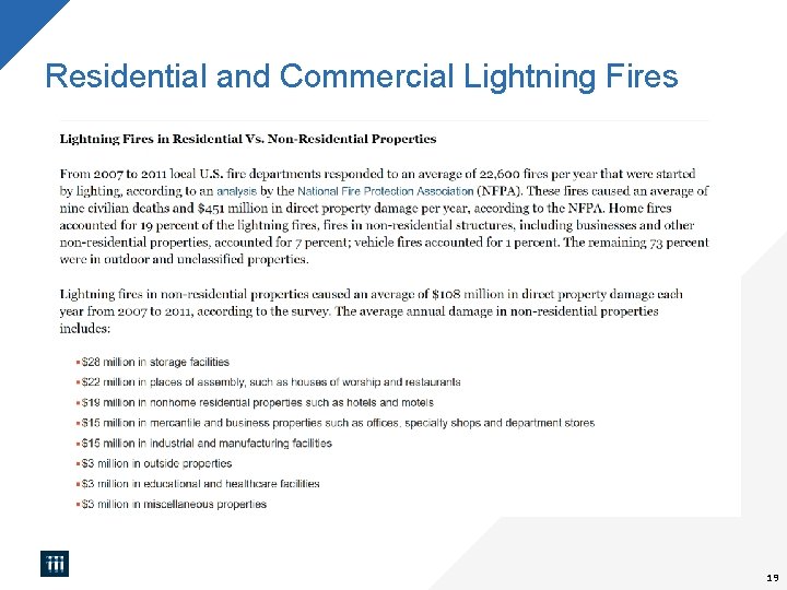 Residential and Commercial Lightning Fires 19 