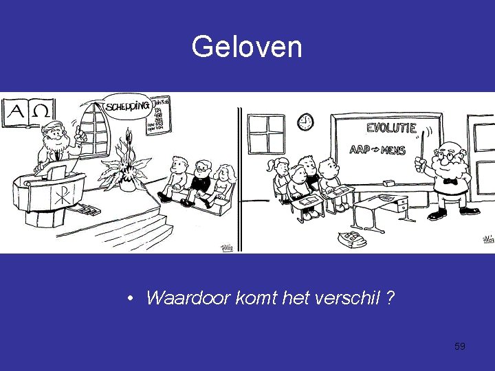 Geloven • Waardoor komt het verschil ? 59 