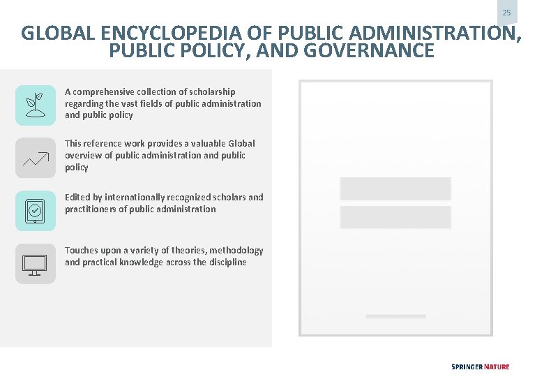 25 GLOBAL ENCYCLOPEDIA OF PUBLIC ADMINISTRATION, PUBLIC POLICY, AND GOVERNANCE A comprehensive collection of
