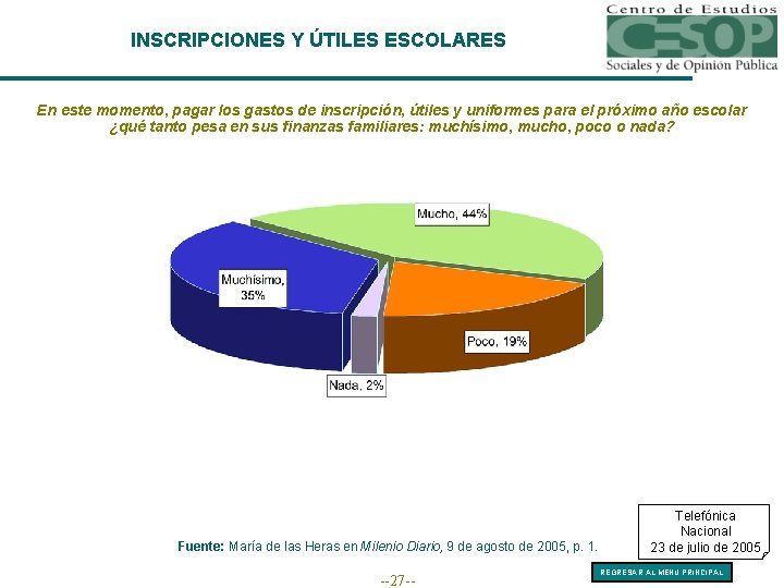 INSCRIPCIONES Y ÚTILES ESCOLARES En este momento, pagar los gastos de inscripción, útiles y