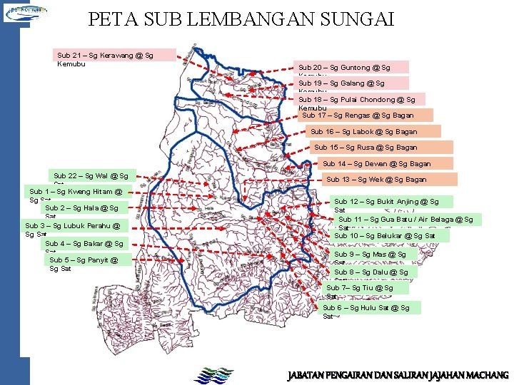 PETA SUB LEMBANGAN SUNGAI Sub Lembangan Sub 21 – Sg Kerawang @ Sg Kemubu