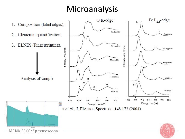 Microanalysis MENA 3100: Spectroscopy 