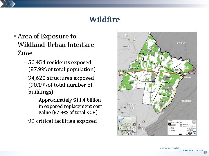 Wildfire ▪ Area of Exposure to Wildland-Urban Interface Zone – 50, 454 residents exposed