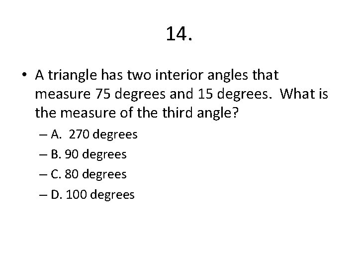 Geometry Domain Questions And Answers 1 Triangle Abc