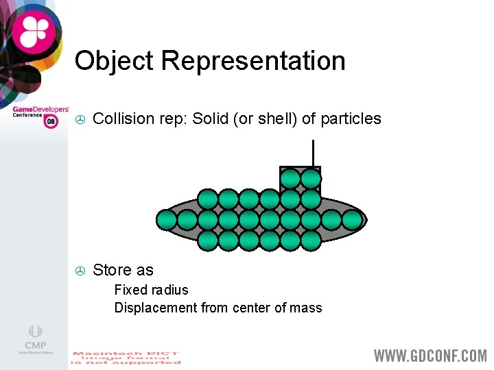 Object Representation > Collision rep: Solid (or shell) of particles > Store as >
