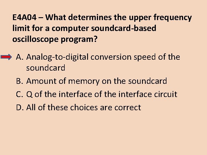 E 4 A 04 – What determines the upper frequency limit for a computer