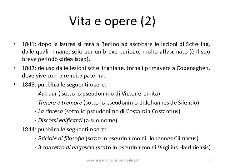 Vita e opere (2) • 1841: dopo la laurea si reca a Berlino ad