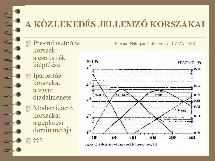 A KÖZLEKEDÉS JELLEMZŐ KORSZAKAI 4 Pre-indusztriális korszak: a csatornák kiépülése 4 Iparosítás korszaka: a