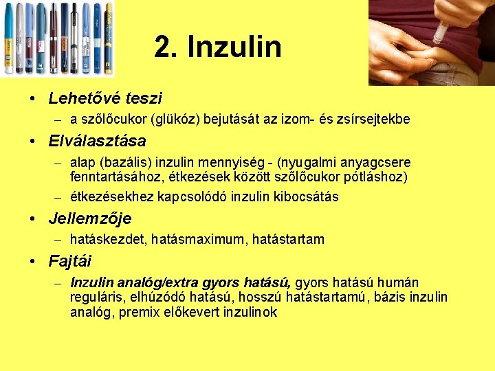 inzulin fajták)