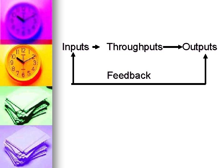 Inputs Throughputs Feedback Outputs 