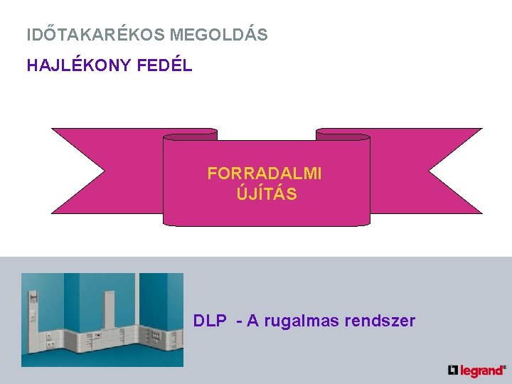 IDŐTAKARÉKOS MEGOLDÁS HAJLÉKONY FEDÉL FORRADALMI ÚJÍTÁS DLP - A rugalmas rendszer 