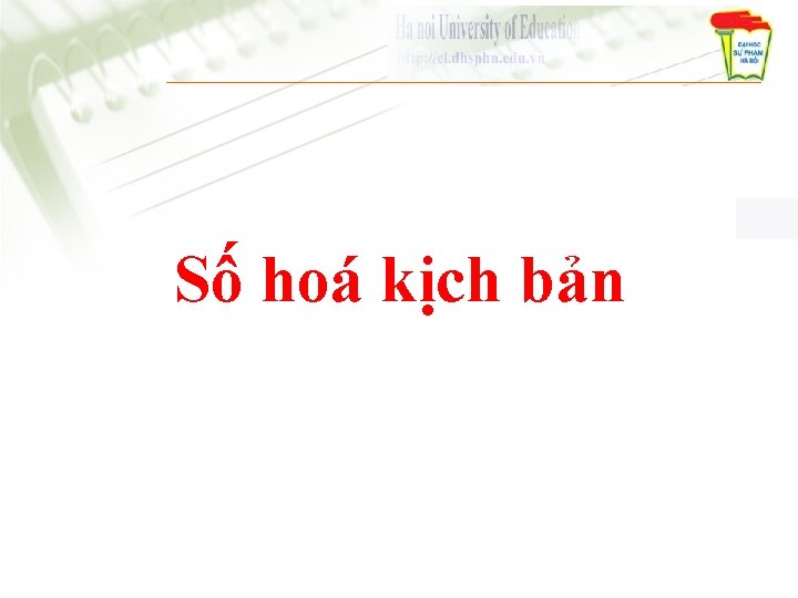 Số hoá kịch bản 