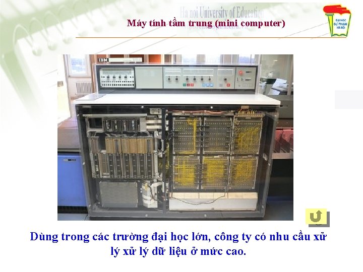 Máy tính tầm trung (mini computer) Dùng trong các trường đại học lớn, công