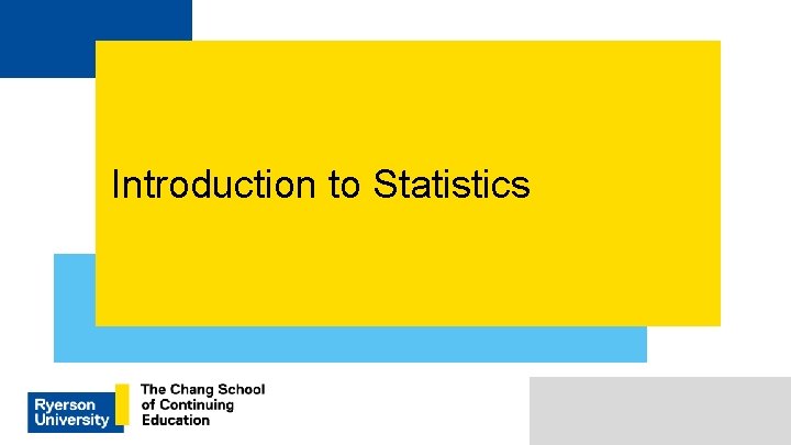 Introduction to Statistics 