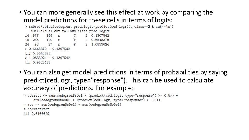 • You can more generally see this effect at work by comparing the • You can more generally see this effect at work by comparing the