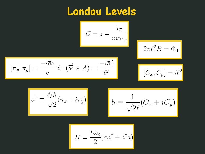 Landau Levels 