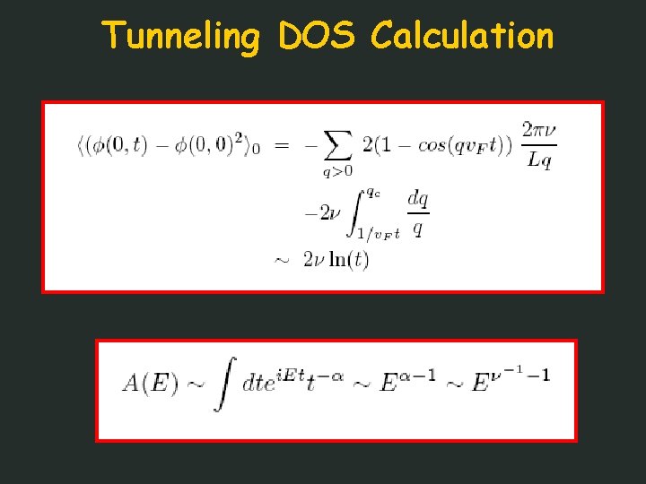 Tunneling DOS Calculation 