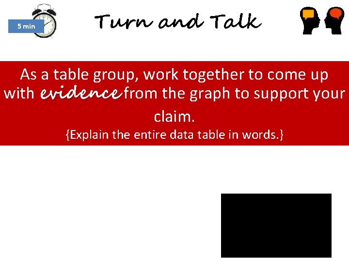 5 min Turn and Talk As a table group, work together to come up 5 min Turn and Talk As a table group, work together to come up