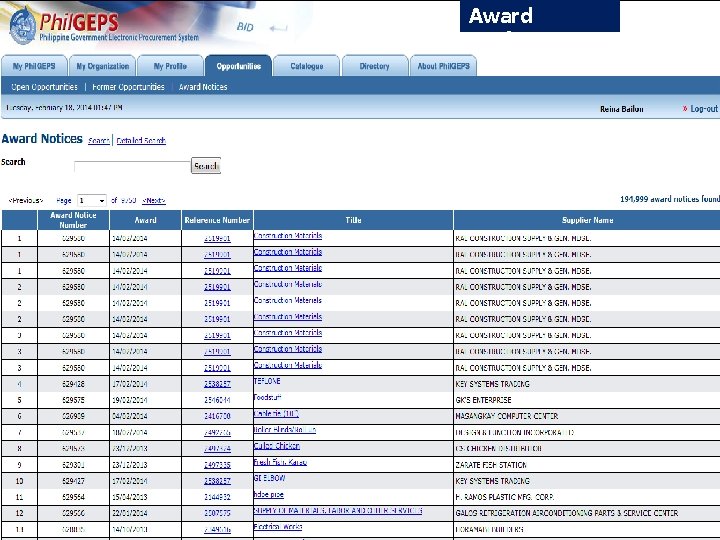 Award Notices Award Notices