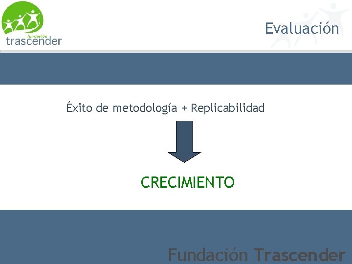 Evaluación Éxito de metodología + Replicabilidad CRECIMIENTO Fundación Trascender 