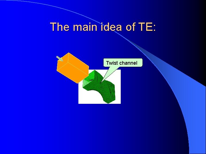 The main idea of TE: Twist channel 
