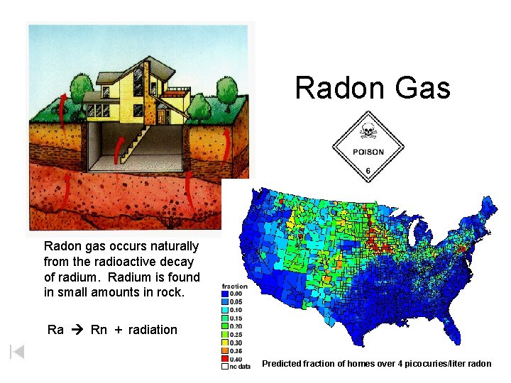 Radon Gas Radon gas occurs naturally from the radioactive decay of radium. Radium is