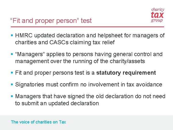 “Fit and proper person” test § HMRC updated declaration and helpsheet for managers of