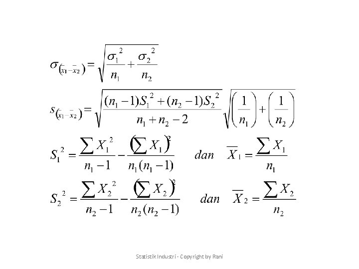 Statistik Industri - Copyright by Rani 