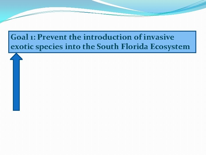 Goal 1: Prevent the introduction of invasive exotic species into the South Florida Ecosystem