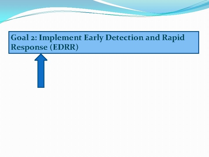 Goal 2: Implement Early Detection and Rapid Response (EDRR) 