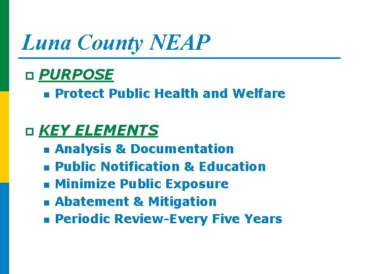 Natural Events Action Plan NEAP for Luna County