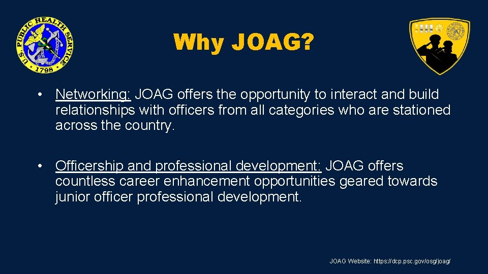Why JOAG? • Networking: JOAG offers the opportunity to interact and build relationships with Why JOAG? • Networking: JOAG offers the opportunity to interact and build relationships with