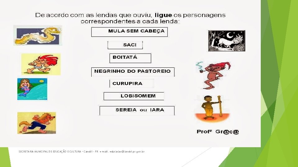 SECRETARIA MUNICIPAL DE EDUCAÇÃO E CULTURA – Candói - PR e-mail: educacao@candoi. pr. gov.