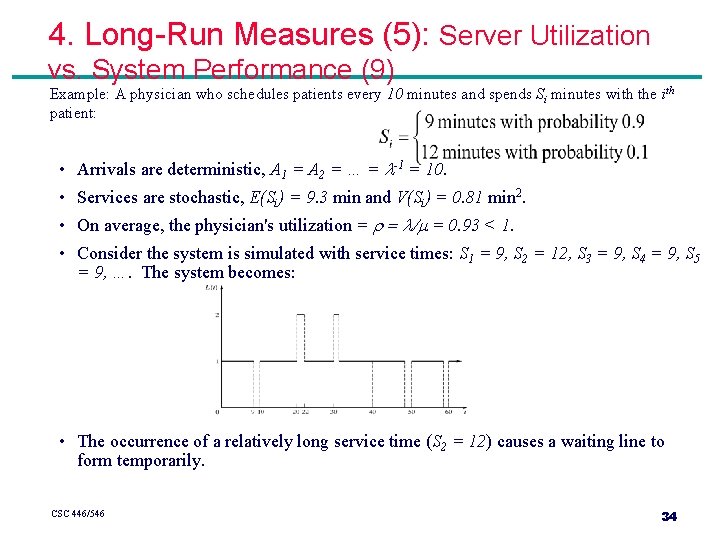 4. Long-Run Measures (5): Server Utilization vs. System Performance (9) Example: A physician who 4. Long-Run Measures (5): Server Utilization vs. System Performance (9) Example: A physician who
