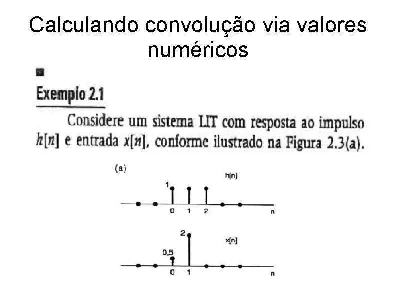 Calculando convolução via valores numéricos 