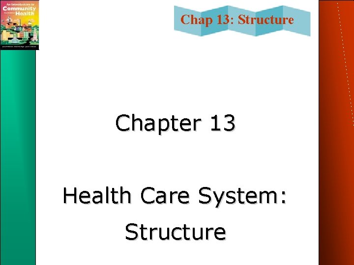 Chap 13: Structure Chapter 13 Health Care System: Structure 