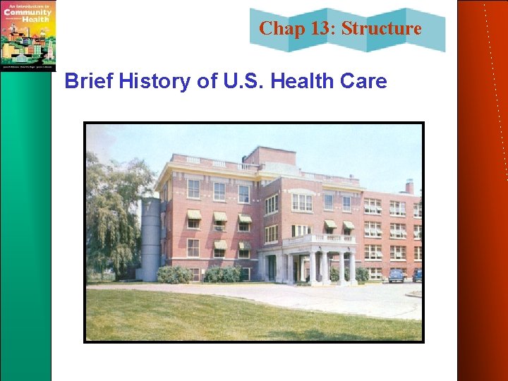 Chap 13: Structure Brief History of U. S. Health Care 