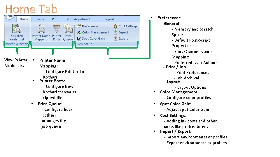 Home Tab View Printer Model List Printer Name Mapping: - Configure Printer To Kothari Home Tab View Printer Model List Printer Name Mapping: - Configure Printer To Kothari