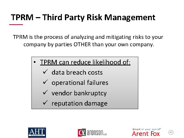 TPRM – Third Party Risk Management TPRM is the process of analyzing and mitigating