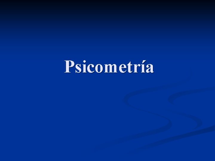 Psicometría 