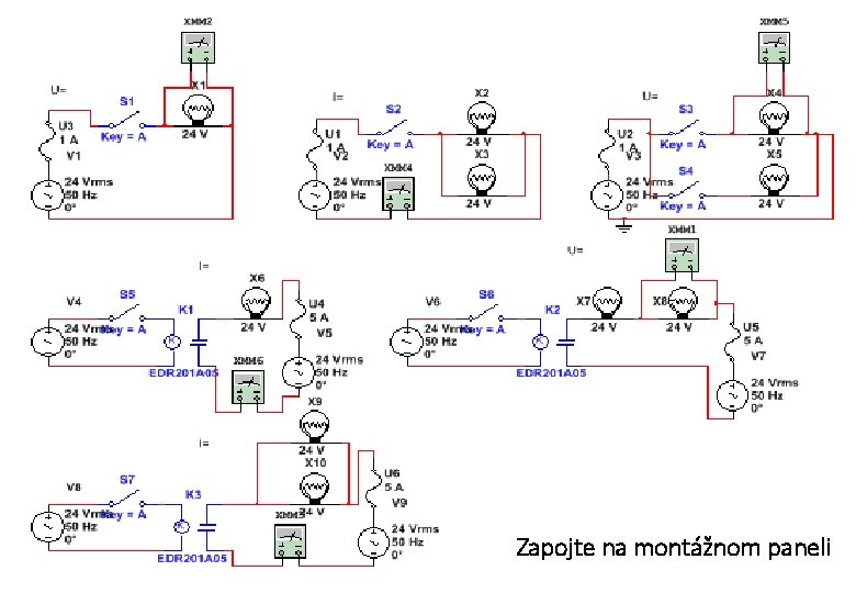 Zapojte na montážnom paneli 