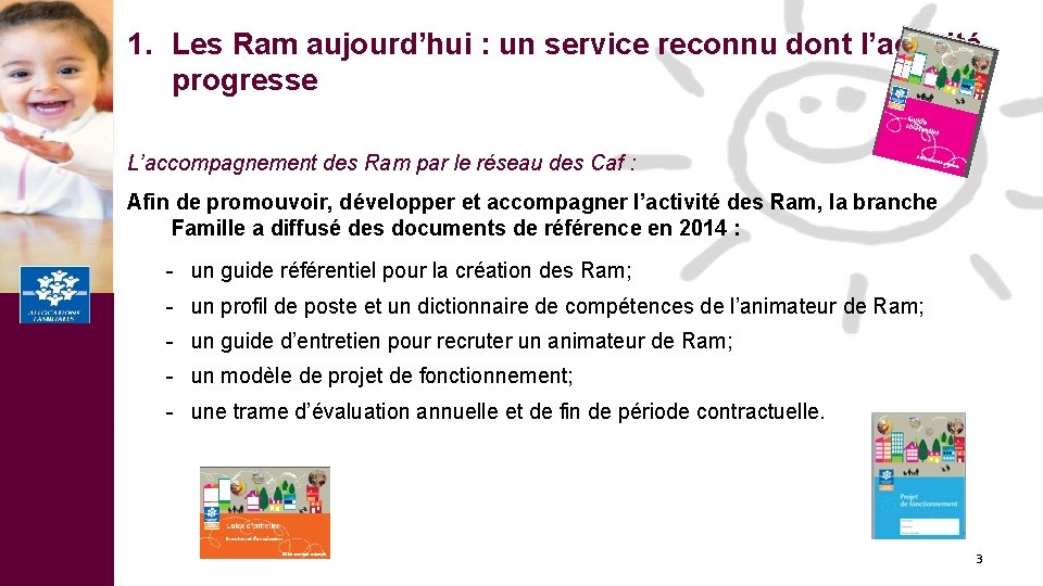 1. Les Ram aujourd’hui : un service reconnu dont l’activité progresse L’accompagnement des Ram
