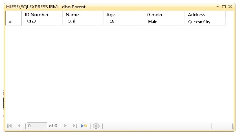 0123 Cusi 18 Male Quezon City 