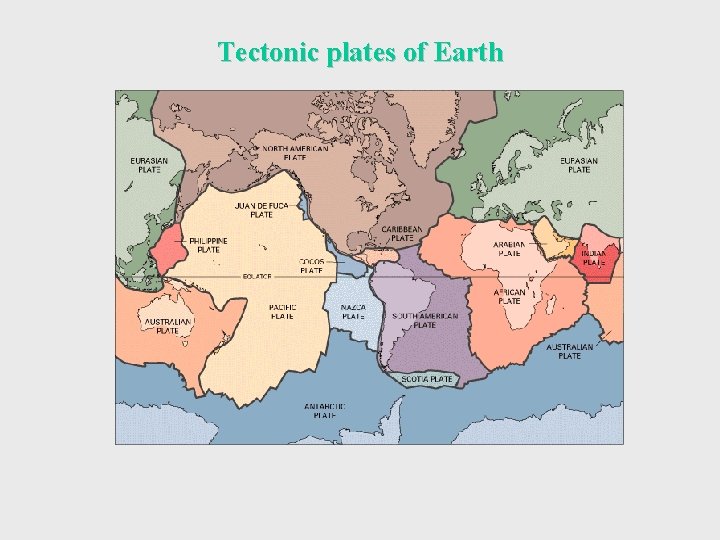 Tectonic plates of Earth 