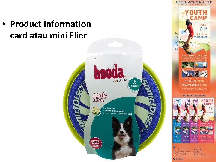  • Product information card atau mini Flier 