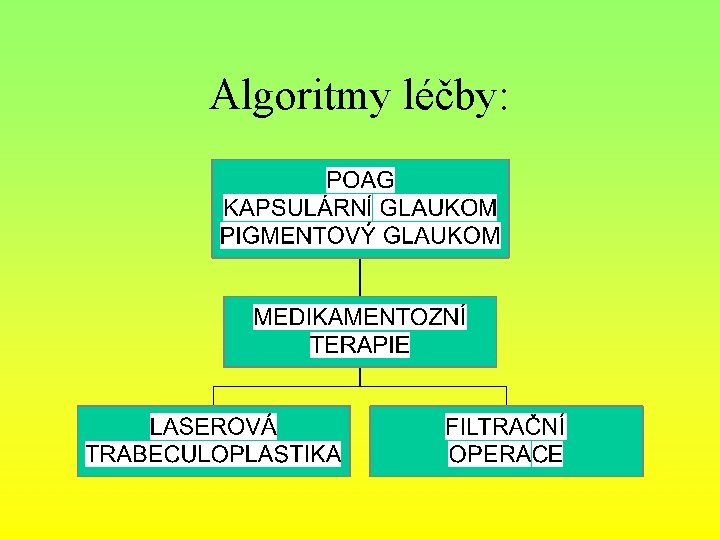 Algoritmy léčby: 