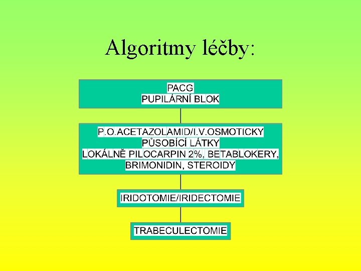 Algoritmy léčby: 
